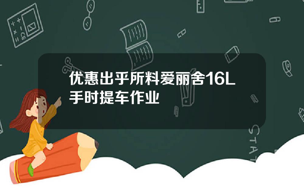 优惠出乎所料爱丽舍16L手时提车作业