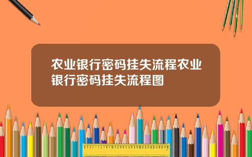 农业银行密码挂失流程农业银行密码挂失流程图
