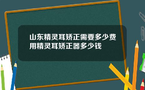 山东精灵耳矫正需要多少费用精灵耳矫正器多少钱