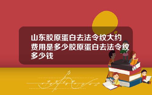 山东胶原蛋白去法令纹大约费用是多少胶原蛋白去法令纹多少钱