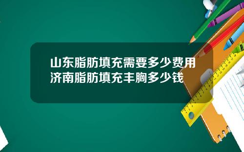 山东脂肪填充需要多少费用济南脂肪填充丰胸多少钱