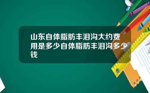 山东自体脂肪丰泪沟大约费用是多少自体脂肪丰泪沟多少钱