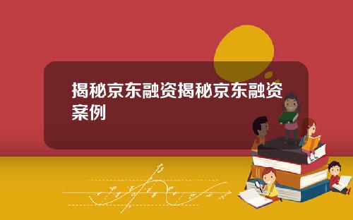 揭秘京东融资揭秘京东融资案例