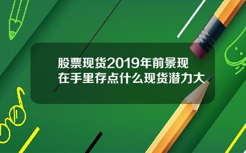 股票现货2019年前景现在手里存点什么现货潜力大