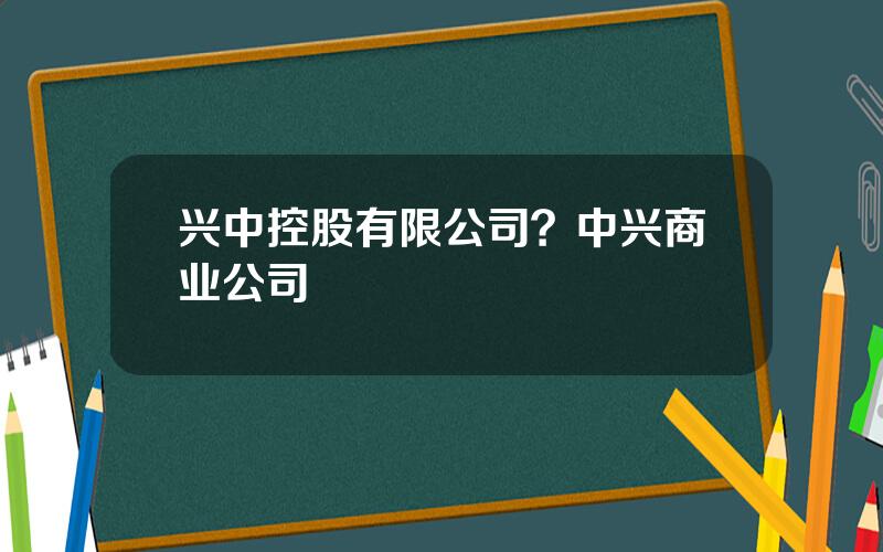 兴中控股有限公司？中兴商业公司