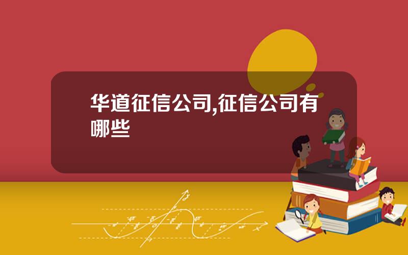 华道征信公司,征信公司有哪些