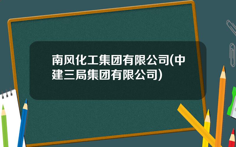 南风化工集团有限公司(中建三局集团有限公司)