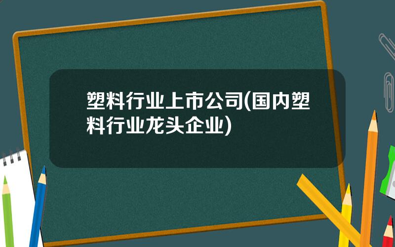 塑料行业上市公司(国内塑料行业龙头企业)