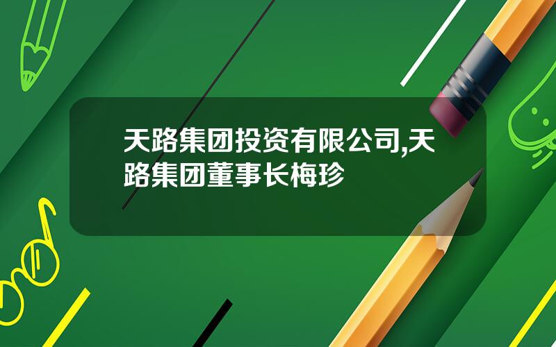 天路集团投资有限公司,天路集团董事长梅珍