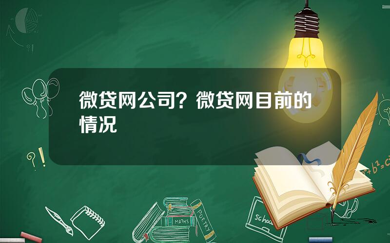 微贷网公司？微贷网目前的情况
