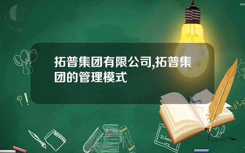拓普集团有限公司,拓普集团的管理模式