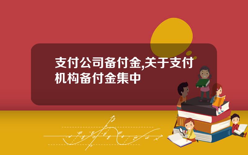 支付公司备付金,关于支付机构备付金集中