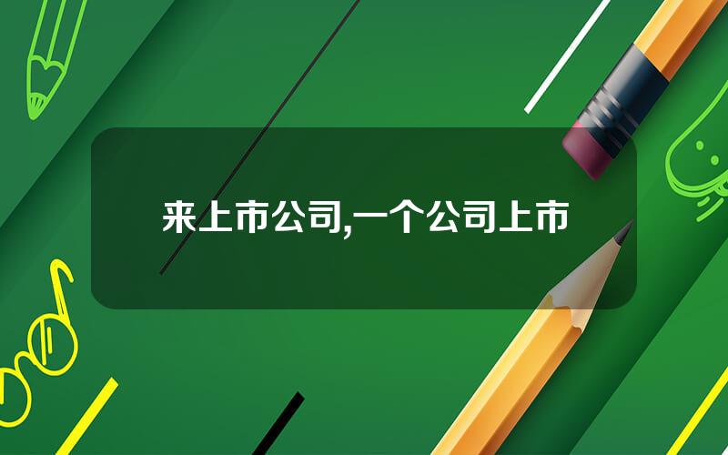 来上市公司,一个公司上市